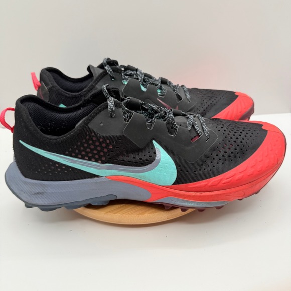 Nike Pegasus Trail 3 Mens Running Shoes Black Red Turquoise Size 13 - Picture 1 of 9